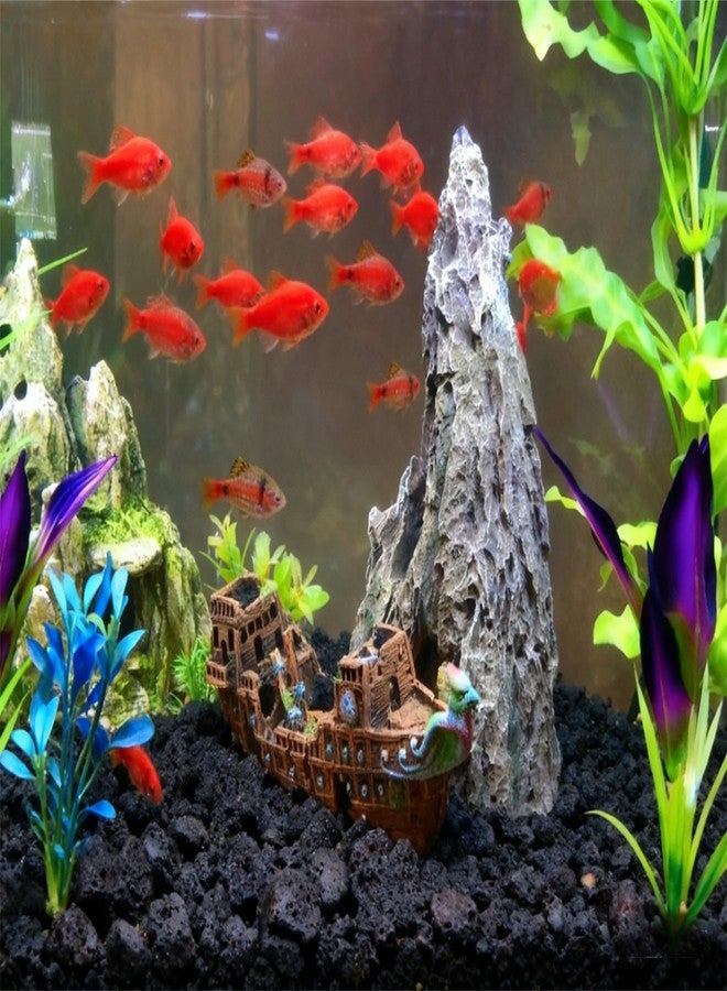 Civore Aquarium Shipwreck Decoration,Pirate Ship Ornament Made of Resin, Eco-Friendly Sunken Ship Accessory for Freshwater & Saltwater Tanks - Image 2